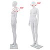vidaXL Manichino Donna Figura Intera Base in Vetro 175cm Bianco Lucido