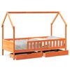 vidaXL Giroletto Bambini con Cassetti 80x200 cm Legno Massello di Pino