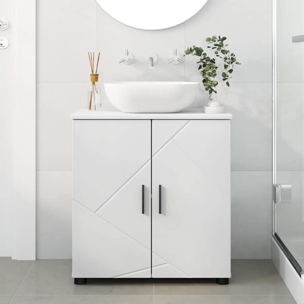 vidaXL Mobile da Bagno con archiviazione Bianco 61 x 35 x 64 cm