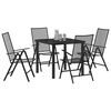 vidaXL Set da Pranzo per Giardino 5 pcs Antracite Acciaio
