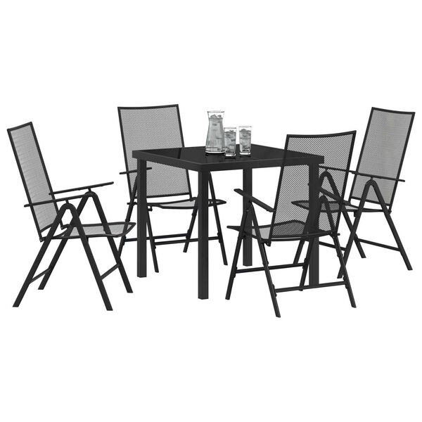 vidaXL Set da Pranzo per Giardino 5 pcs Antracite Acciaio