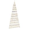 vidaXL Albero di Natale Naturale 210 cm legno massiccio di frassino