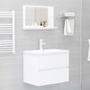 vidaXL Specchio da Bagno Bianco 60x10,5x37 cm in Legno Multistrato