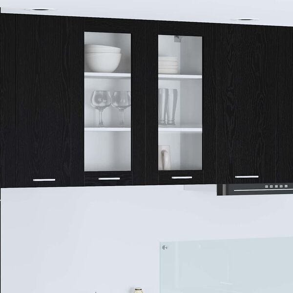 vidaXL Armadio pensile Rovere Nero 80 x 31 x 80 cm Legno multistrato