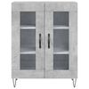 vidaXL Credenza Grigio Cemento 69,5x34x180 cm in Legno Multistrato