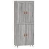 vidaXL Credenza Grigio Sonoma 69,5x34x180 cm in Legno Multistrato