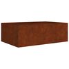 vidaXL Fioriera Rialzata da Giardino 120x80x40 cm in Acciaio Corten