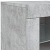 vidaXL Credenza con Luci LED Grigio Cemento 283x37x67 cm