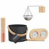 vidaXL Set di Accessori per Sauna 5 pz Nero