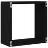 vidaXL Mensole Parete a Cubo 6 pz Rovere Nero 30x15x30 cm Truciolato