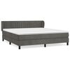 vidaXL Giroletto a Molle con Materasso Grigio Scuro 180x200 cm Velluto