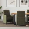 vidaXL Sedie da Pranzo con Ruote 2 pcs Verde militare 58 x 67 x 97 cm