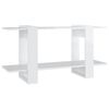vidaXL Libreria Bianco Lucido 100x30x51 cm in Legno Multistrato