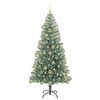 vidaXL Albero di Natale Artificiale Imbiancato con Luci LED 180 cm