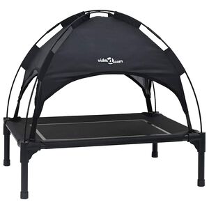 vidaXL Letto per Cani 71 x 64 x 71 cm Acciaio Nero