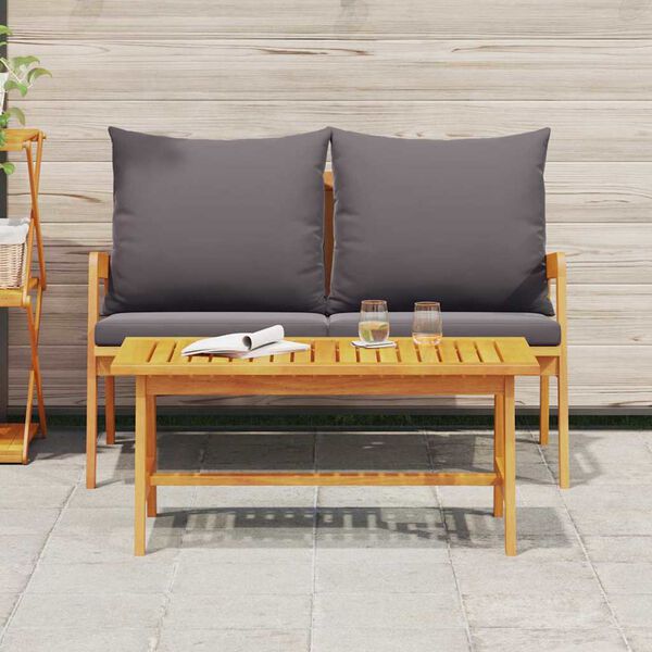 vidaXL Set bistrot 2 pcs Olio Naturale Legno di Acacia Massello