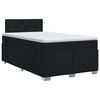 vidaXL Letto box spring con materasso Nero 120 x 190 cm Tessuto