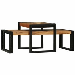 vidaXL Tavolino da salotto 2 pz Marrone 48 x 40 x 40 cm