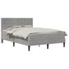 vidaXL Struttura letto con materasso Grigio chiaro 140 x 200 cm