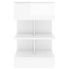 vidaXL Comodini 2 pz Bianco Lucido 40x35x65 cm