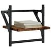 vidaXL Mensole a Parete con Aste 2pz Rovere Fumo 30x25x30 cm