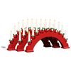 vidaXL Arco di Candele di Natale con 10 Candele LED 3 pcs Rosso
