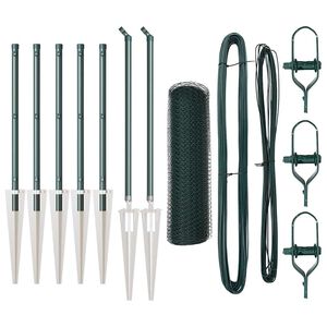 vidaXL Palo della recinzione Verde 10 x 0,4 m (rete da 13 mm)