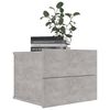 vidaXL Comodini 2 pz Grigio Cemento 40x30x30 cm in Legno Multistrato
