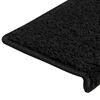 vidaXL Tappetini per scale 30 pz 65x21x4 cm Nero Bordo rettangolare