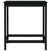 vidaXL Set da Bar 5 pz Nero in Legno Massello di Pino
