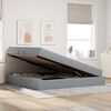 vidaXL Letto con contenitore e materasso Grigio chiaro 200 x 200 cm