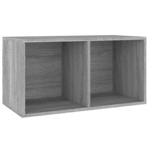 vidaXL Contenitore Vinili Grigio Sonoma 71x34x36 cm Legno Multistrato
