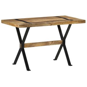 vidaXL Tavolo da Pranzo 120x60x76 cm in Legno di Mango Grezzo