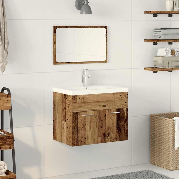 vidaXL Mobile da Bagno con cassetto Legno multistrato