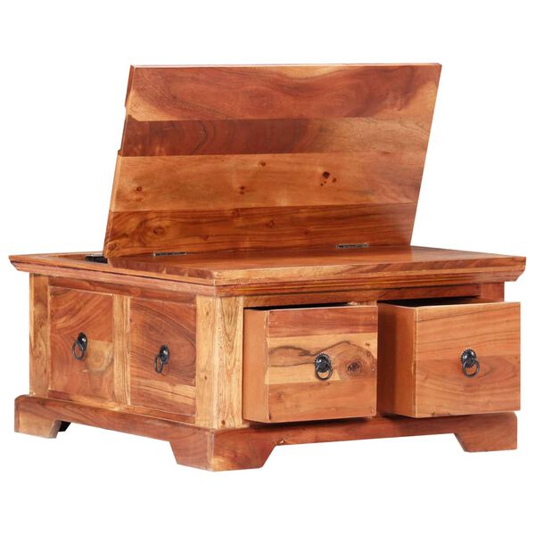 vidaXL Tavolino da Salotto 66x70x35 cm in Legno Massello di Acacia