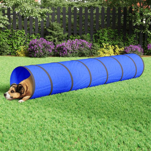vidaXL Tunnel per Cani Blu &Oslash; 50x300 cm in Poliestere