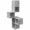 vidaXL Mensola Angolare da Parete Grigio Cemento 48 x 48 x 120 cm