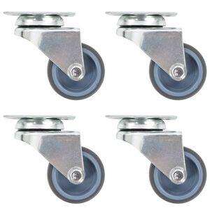 vidaXL Ruote Girevoli Gemellate 4 pz 50 mm