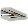 vidaXL Letto con contenitore LED e materasso Grigio Chiaro