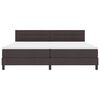 vidaXL Letto a molle con materasso Marrone Scuro 200 x 200 cm Tessuto
