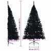 vidaXL Albero di Natale artificiale con luci integrate Nero 210 cm PVC