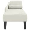 vidaXL Chaise Longue con Cuscini Crema in Velluto