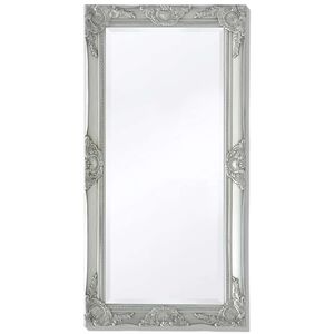vidaXL Specchio da Parete Stile Barocco 100x50 cm Argento