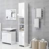 vidaXL Mobile da Bagno Bianco Lucido 30x30x183,5 cm Legno Multistrato