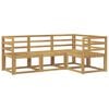 vidaXL Set di divani da esterno 4 pz Bianco Legno di Acacia Massello