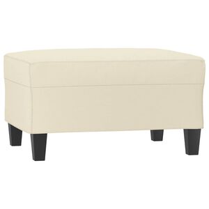 vidaXL Poggiapiedi Crema 70x55x41 cm in Similpelle