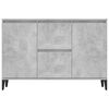 vidaXL Credenza Grigio Cemento 102x35x70 cm in Legno Multistrato
