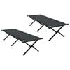 vidaXL Letto da campeggio pieghevole 2 pz Nero 193 x 69 x 45 cm