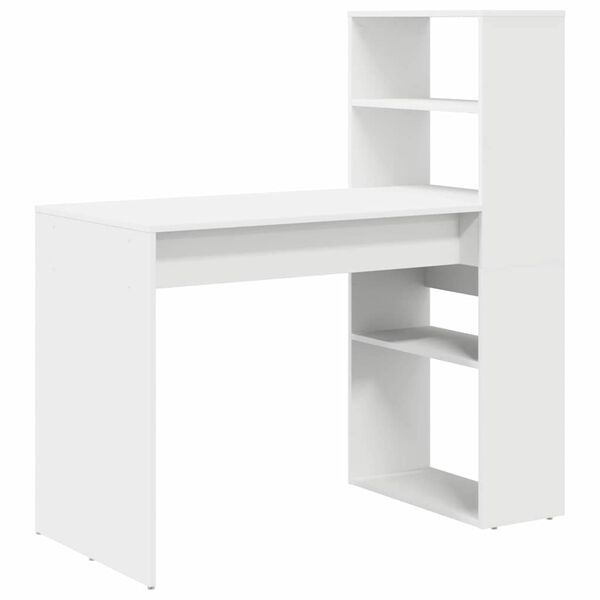 vidaXL Scrivania Bianco 113 x 54 x 120 cm Legno multistrato