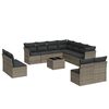 vidaXL Set Divani da Giardino 12 pz con Cuscini Grigio in Polyrattan